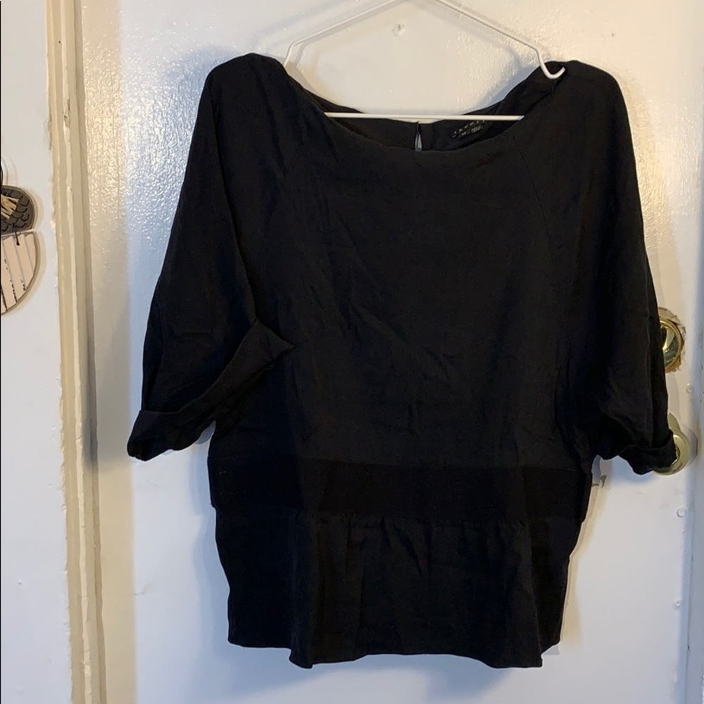 Theory | black silk blouse